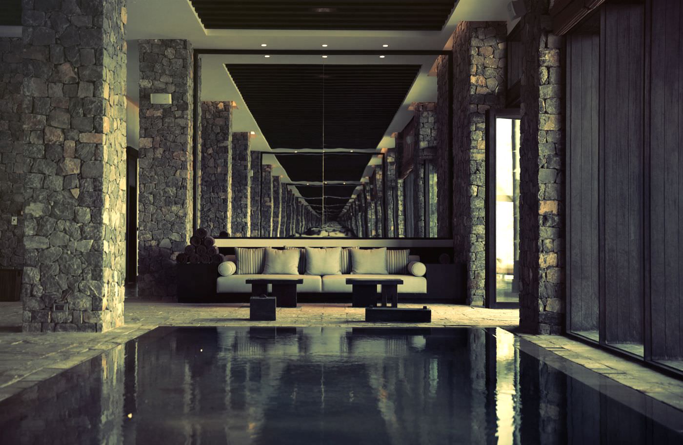 Auch der Indoor Pool verzaubert