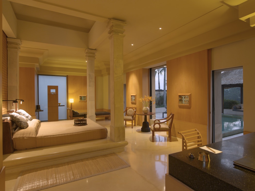 Wunderschön asiatisches Interieur der Suiten