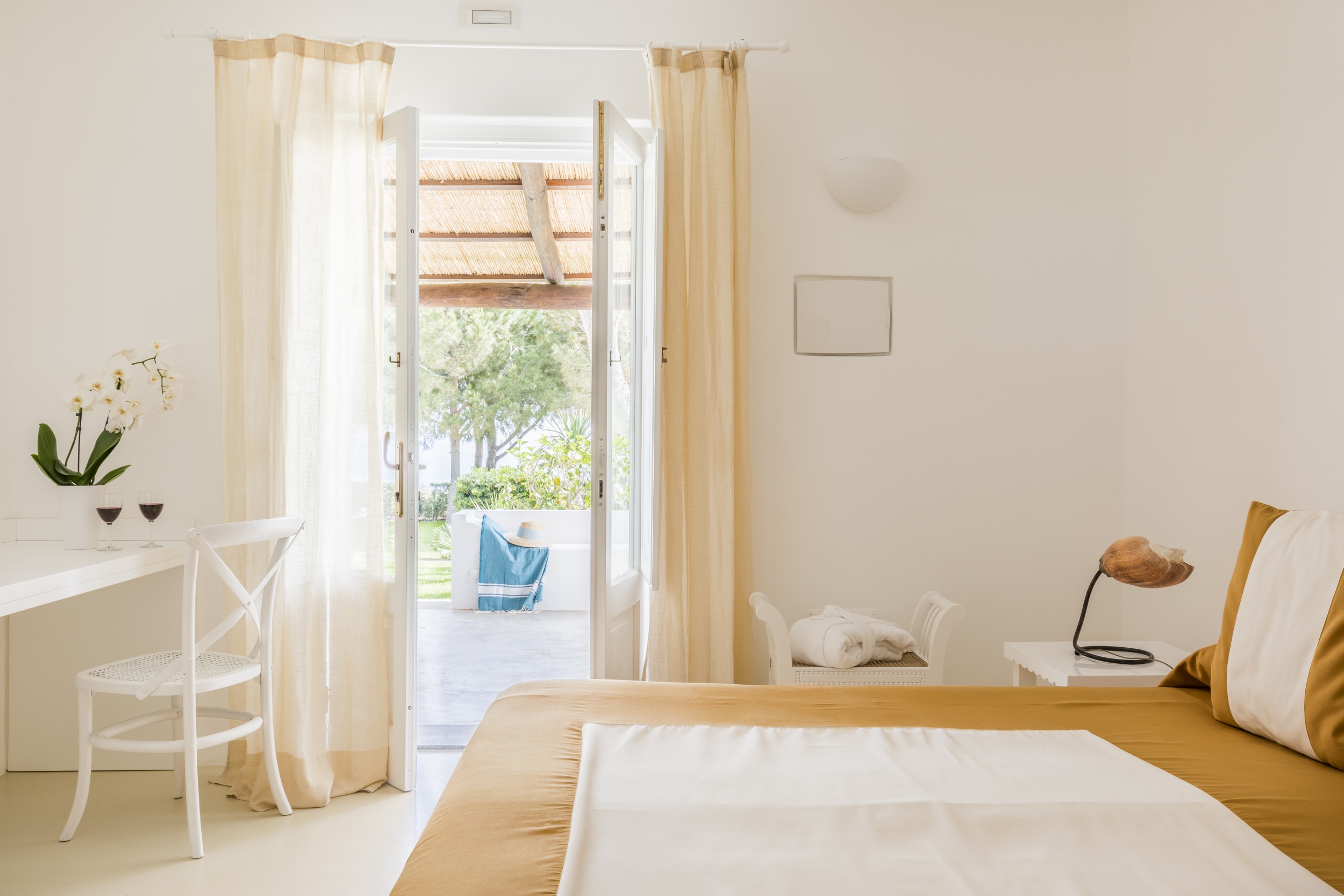 Die Zimmer in schlichtem eleganten Design