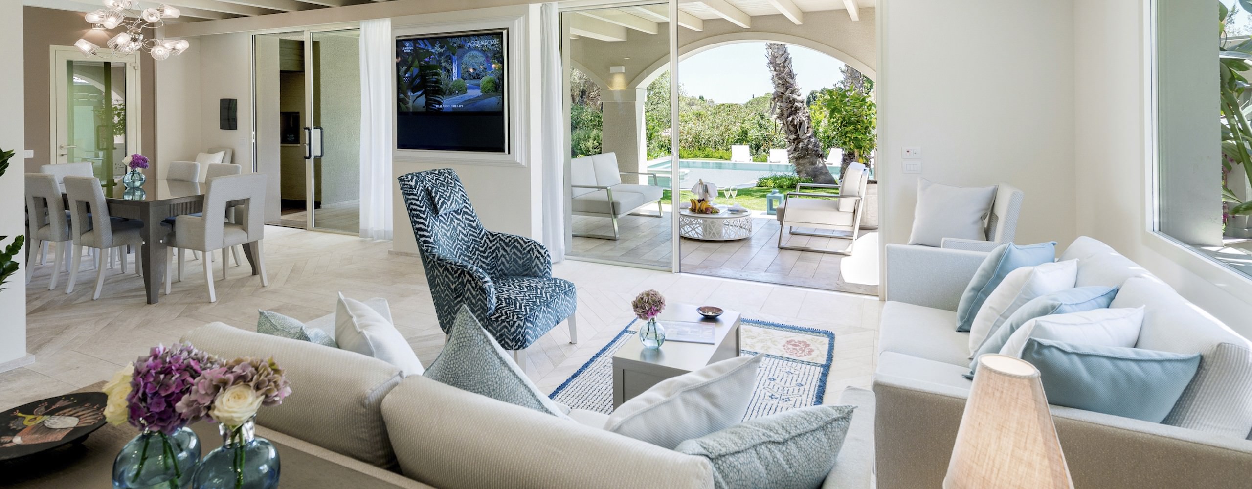 Das Wohnzimmer der Villa Sofia