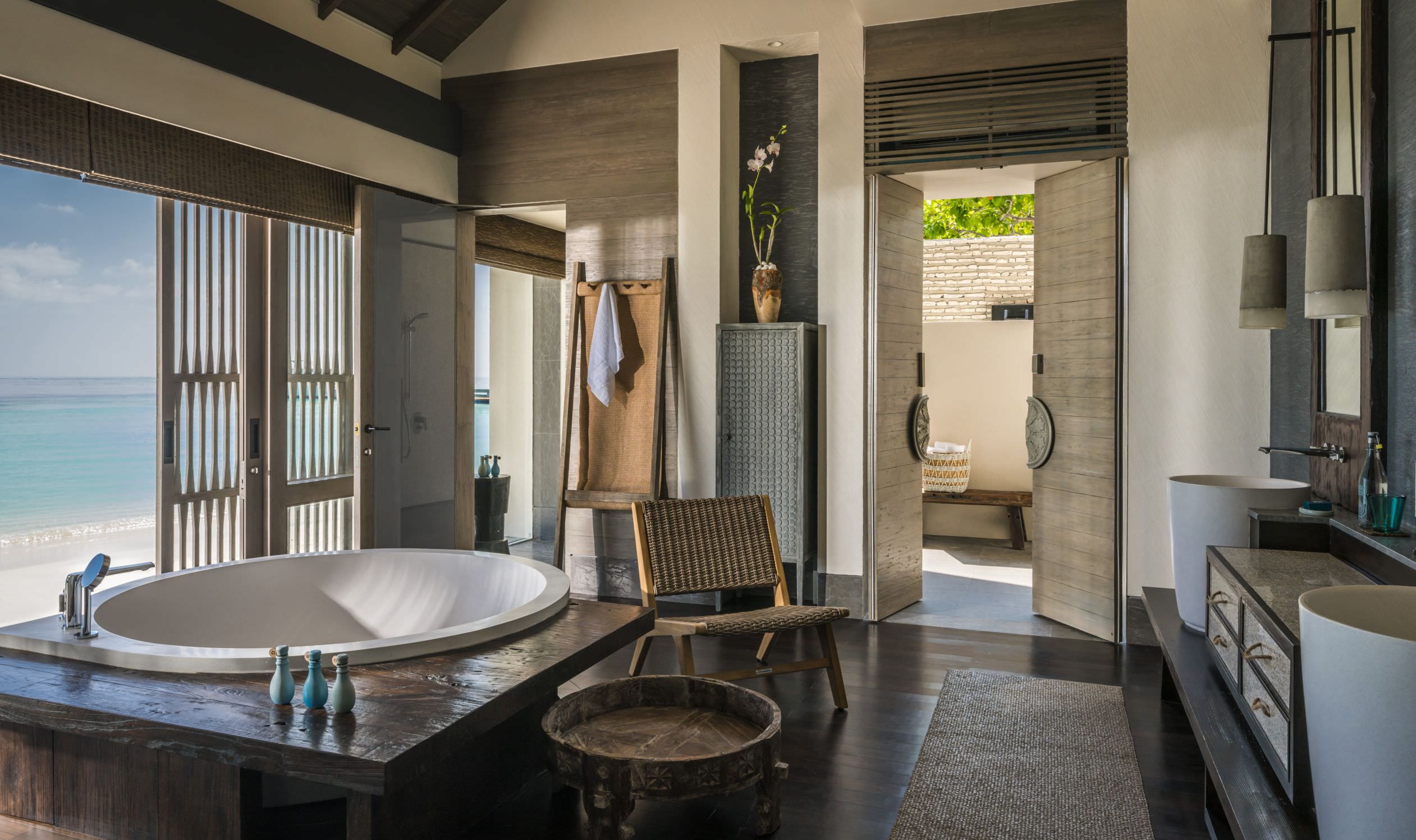 Badezimmer mit grandiosem Ausblick