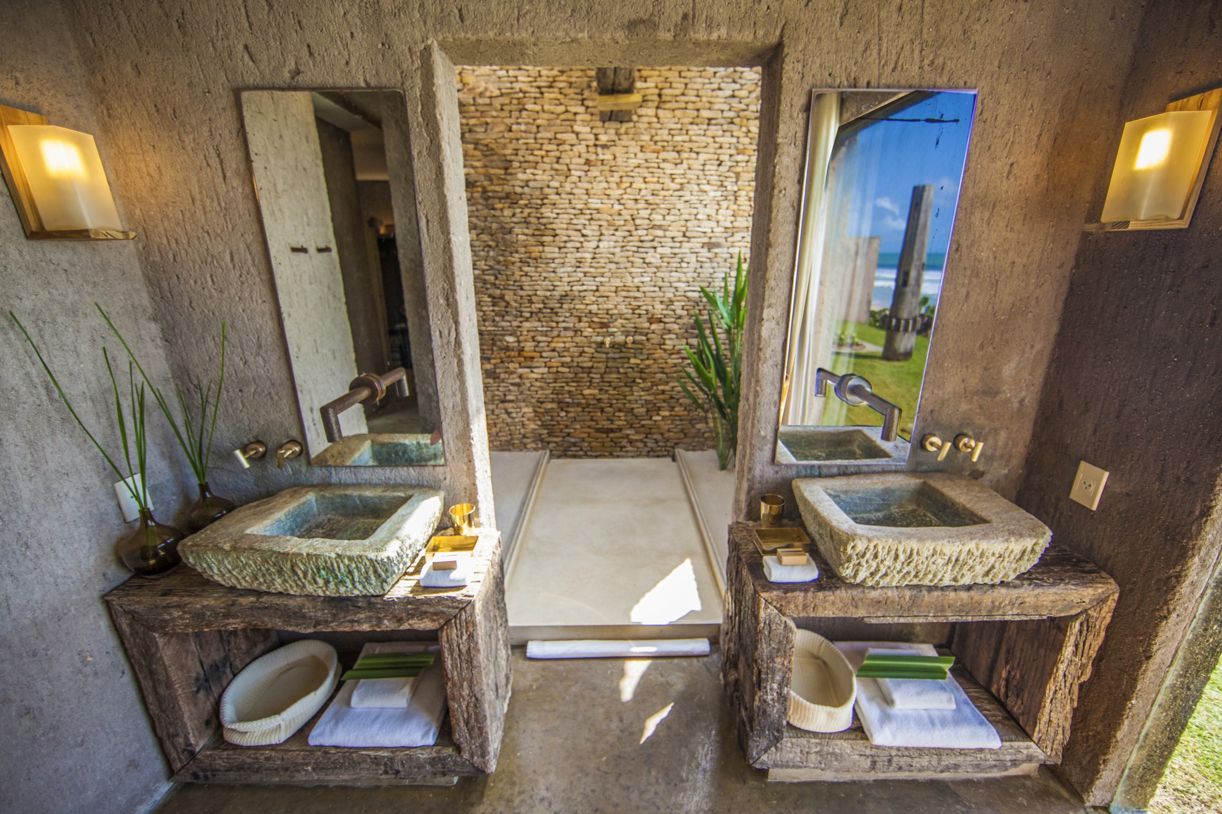 Das besondere Interieur des Badezimmers