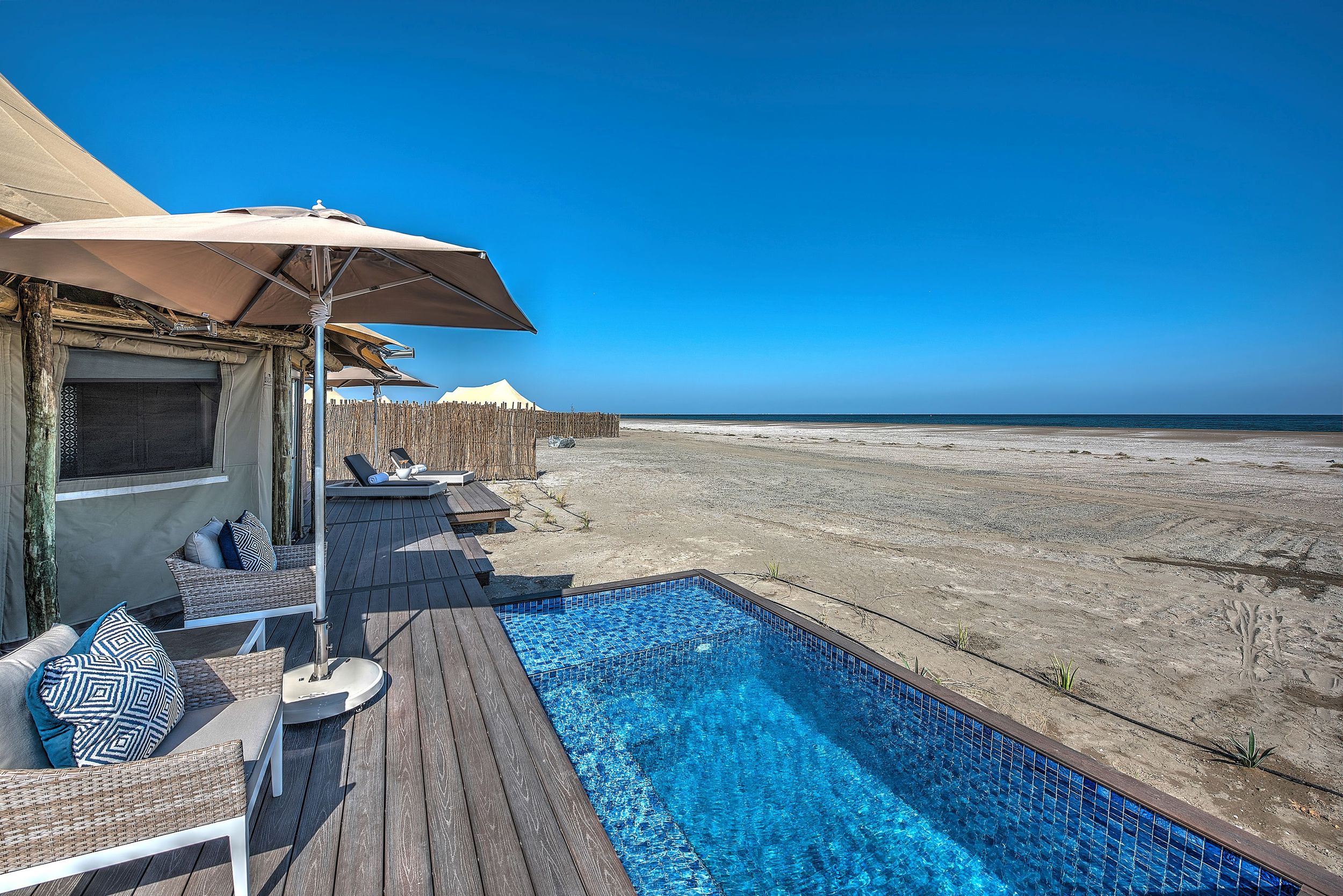 Ihre Terrasse mit einem atemberaubenden Blick auf den Indischen Ozean