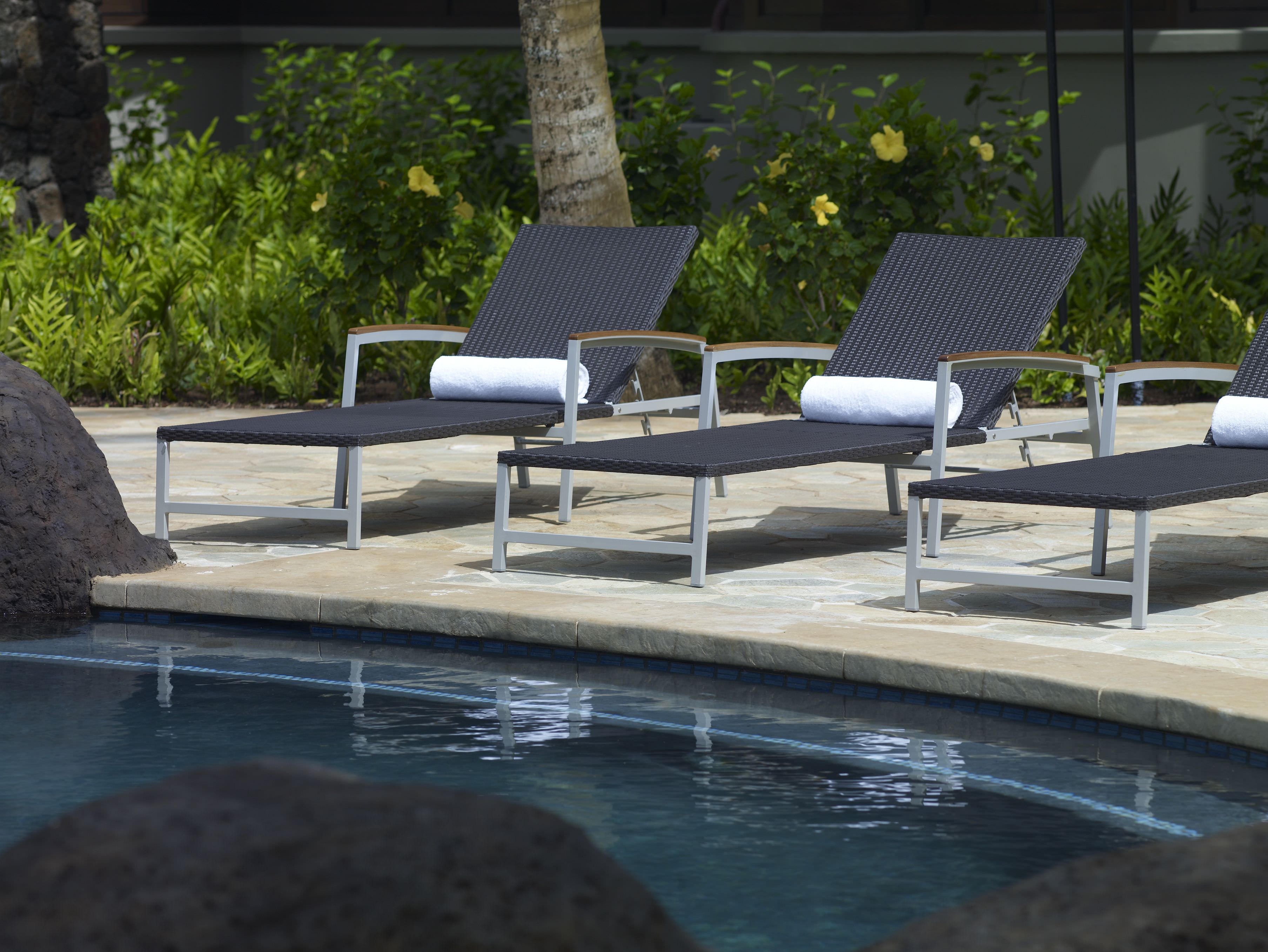 Erfrischung bietet der Pool