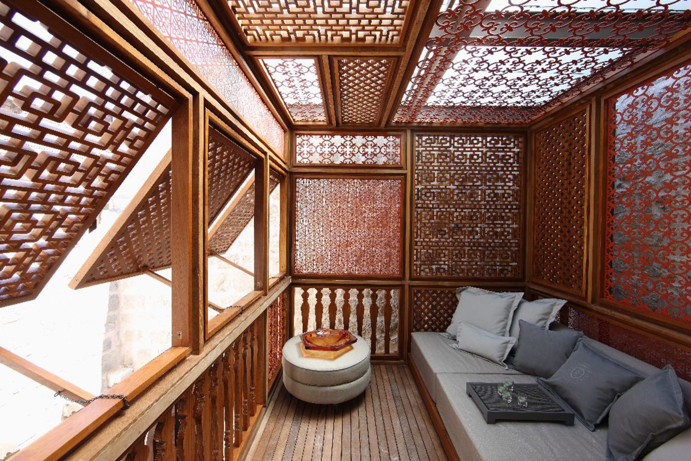 Entspannen Sie auf dem Balkon 