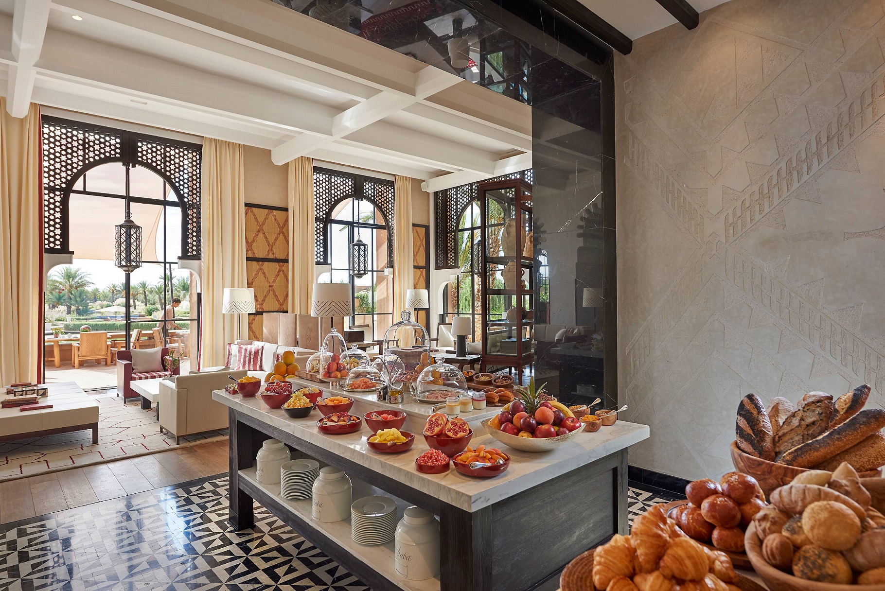 Das Frühstücksbuffet des Salon Berbere