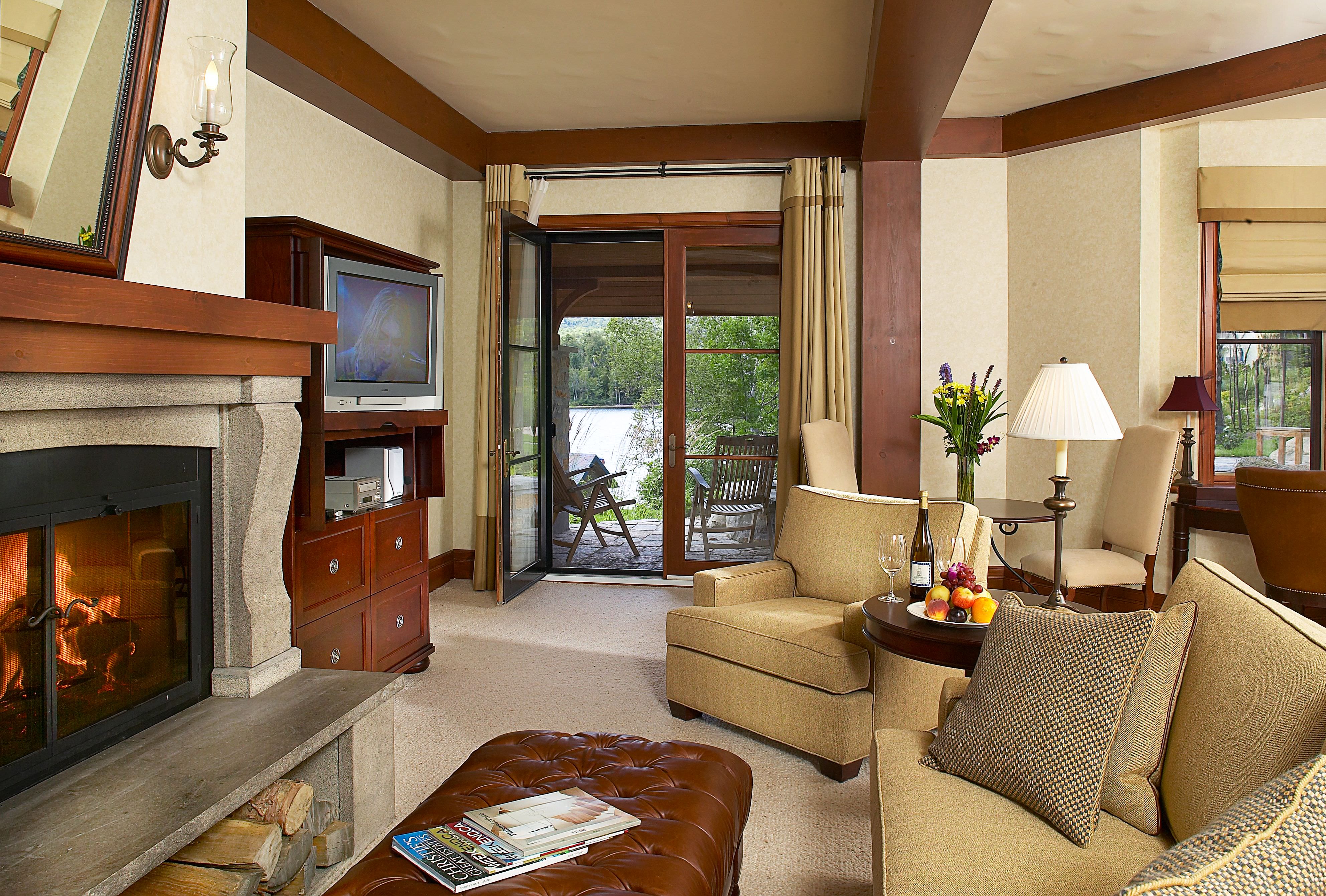 Der Kamin sorgt für wohlige Wärme im Winter