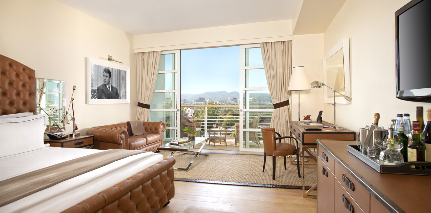 Eines der Zimmer mit Blick auf L.A.