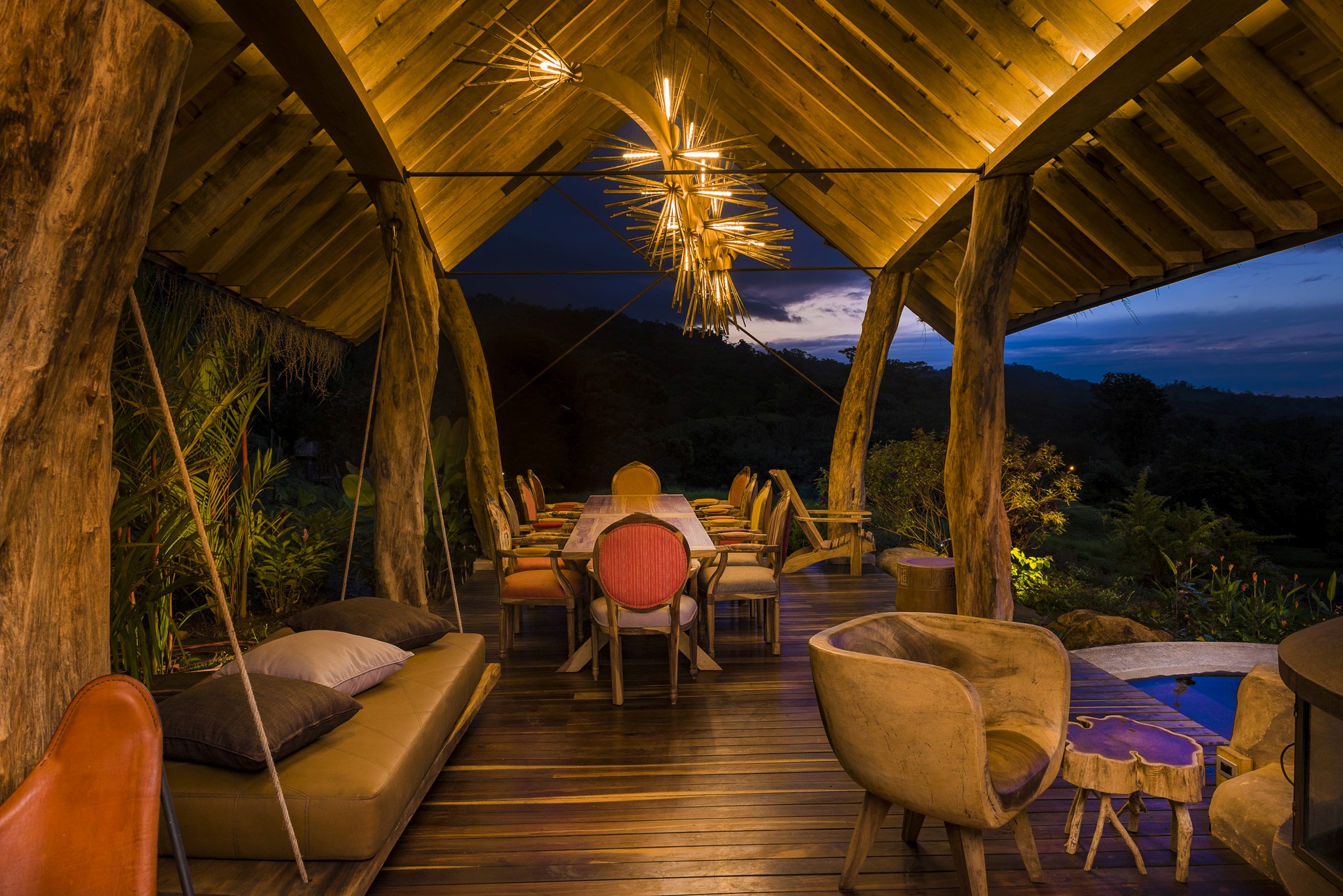 Genießen Sie ein Dinner auf der Terrasse