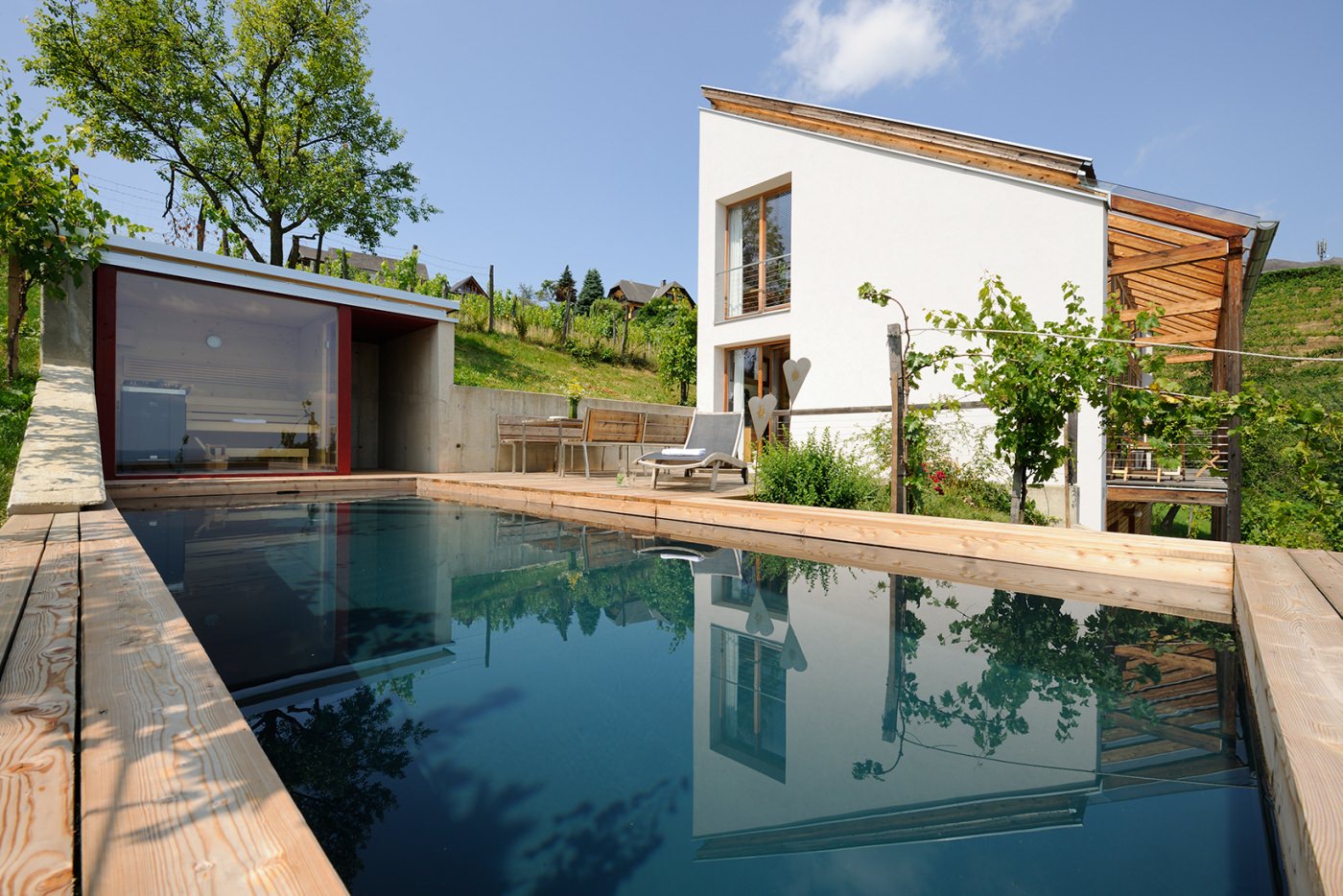 Entspannen Sie unter freien Himmel