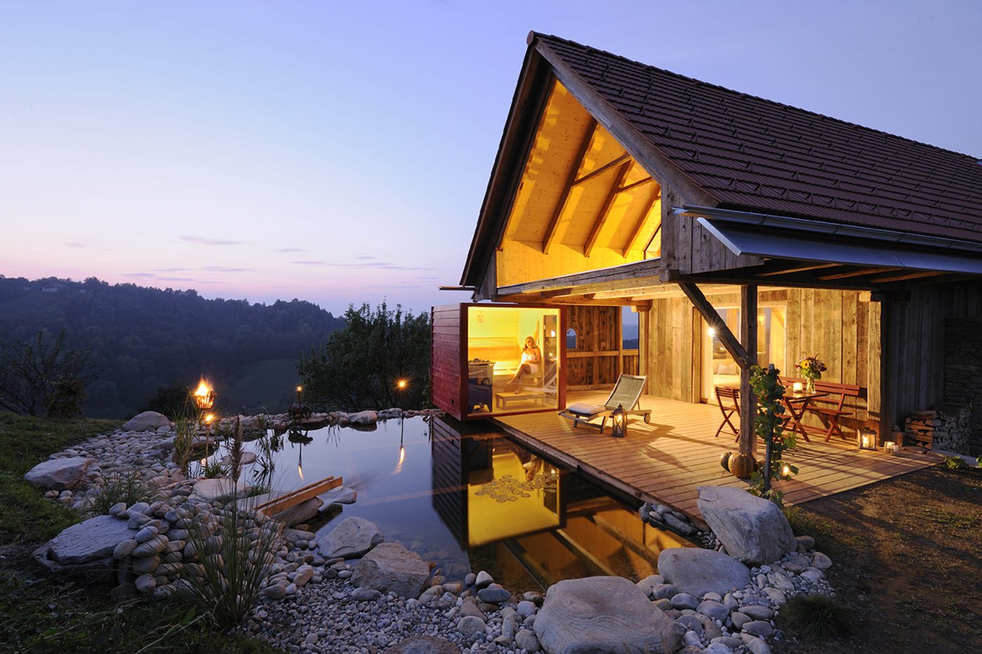 Entspannen Sie in der Sauna