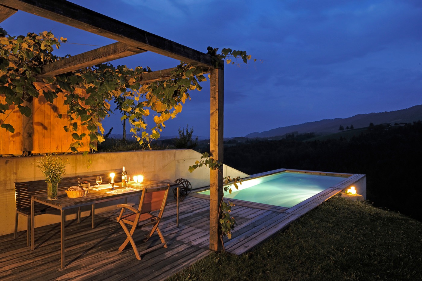 Romantisches Ambiente auf der Terrasse 