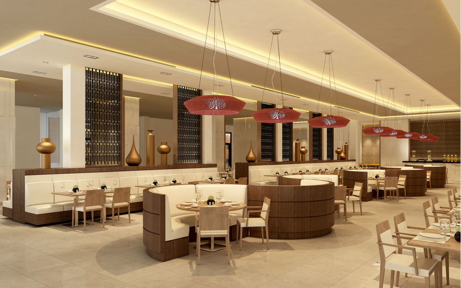 Schönes Design auch im Buffet Restaurant