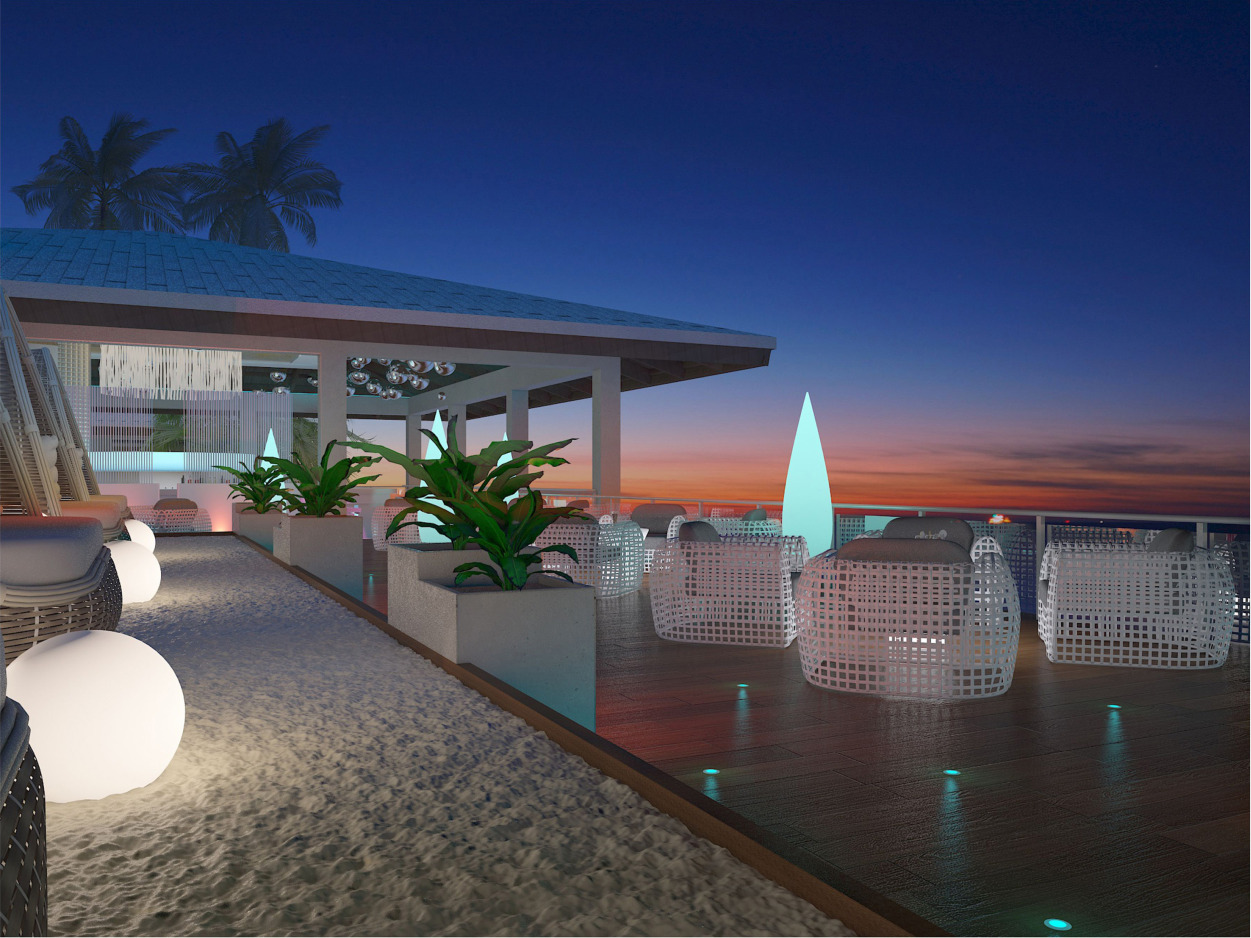 Cool und modern - die Beach Sky Bar