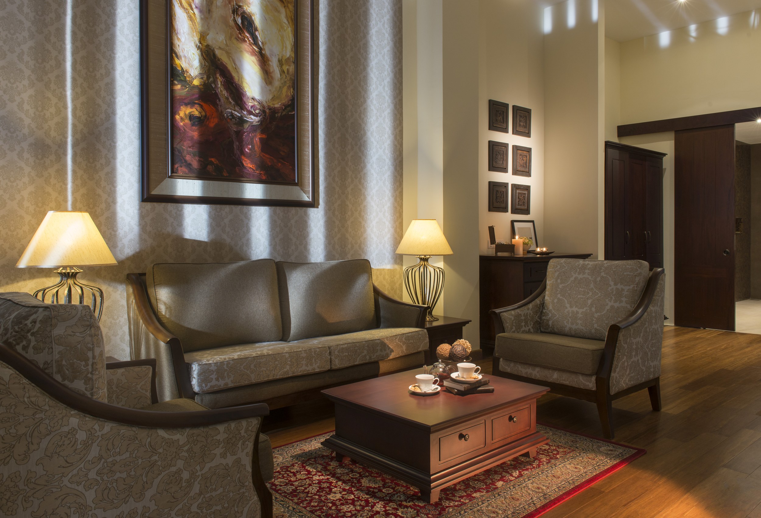 Die gemütliche Sitzecke der Park Suite