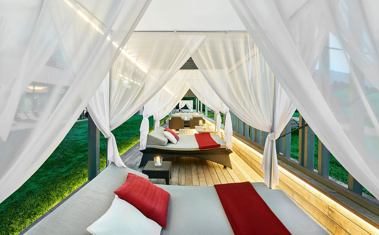 Die gemütliche Pergola mit Daybeds