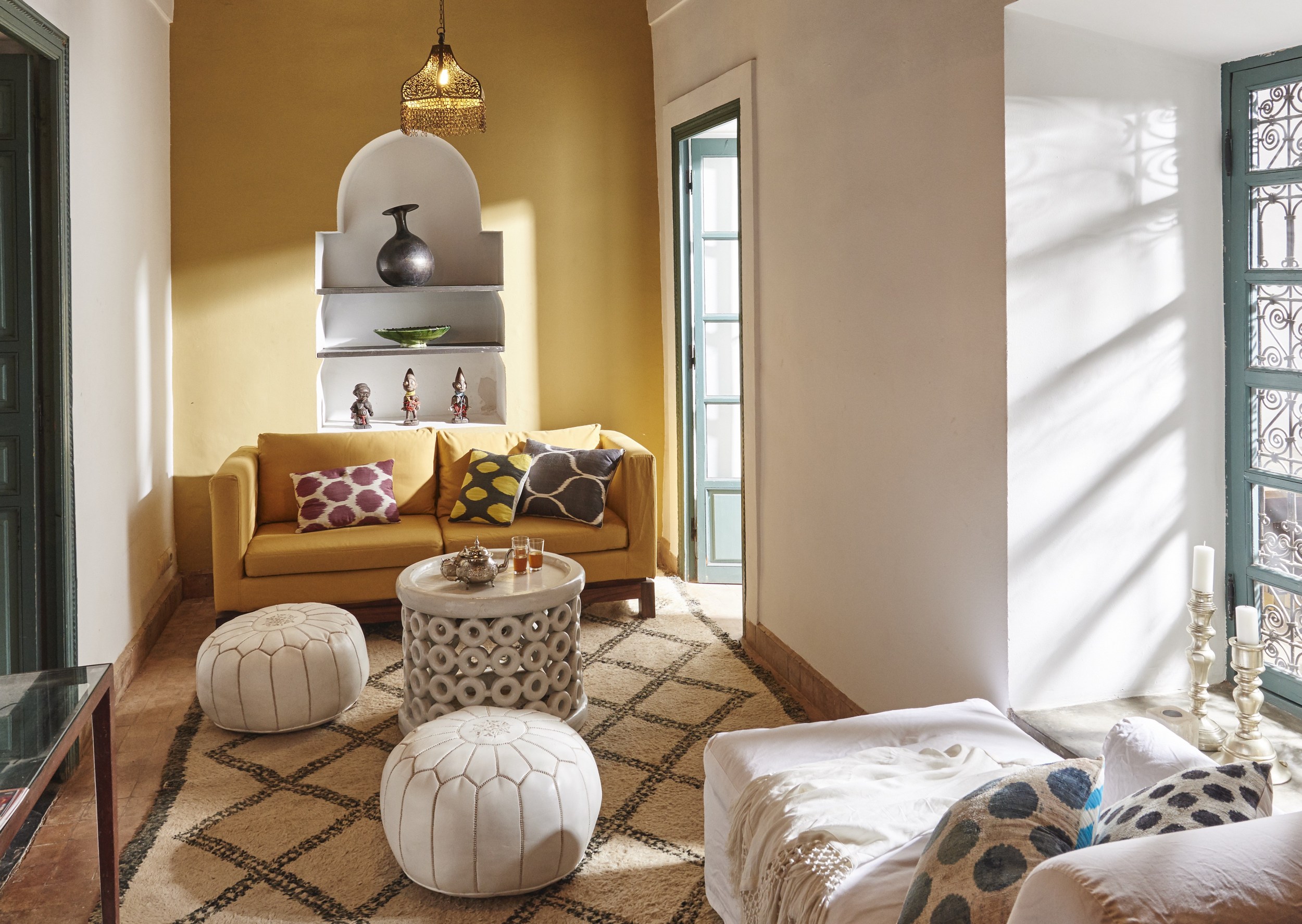 Der Salon im dekadenten und dennoch zurückhaltenden Design