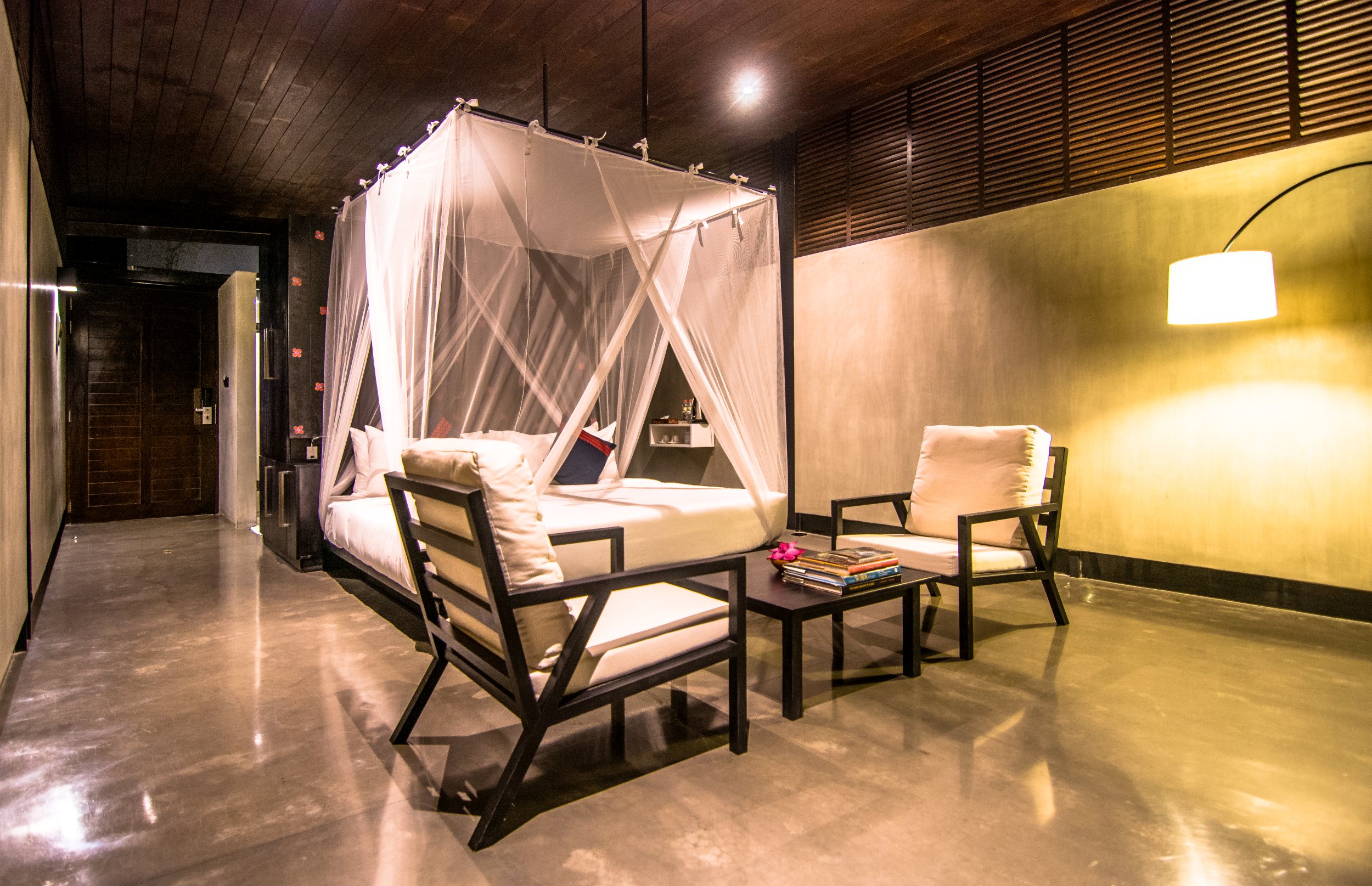 Schlichte Einrichtung in den Zimmern