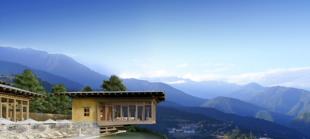 Die Punakha Lodge in traumhaft schöner Kulisse