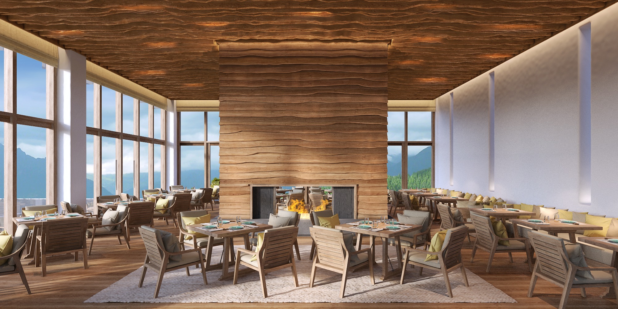 Das Restaurant der Thimphu Lodge