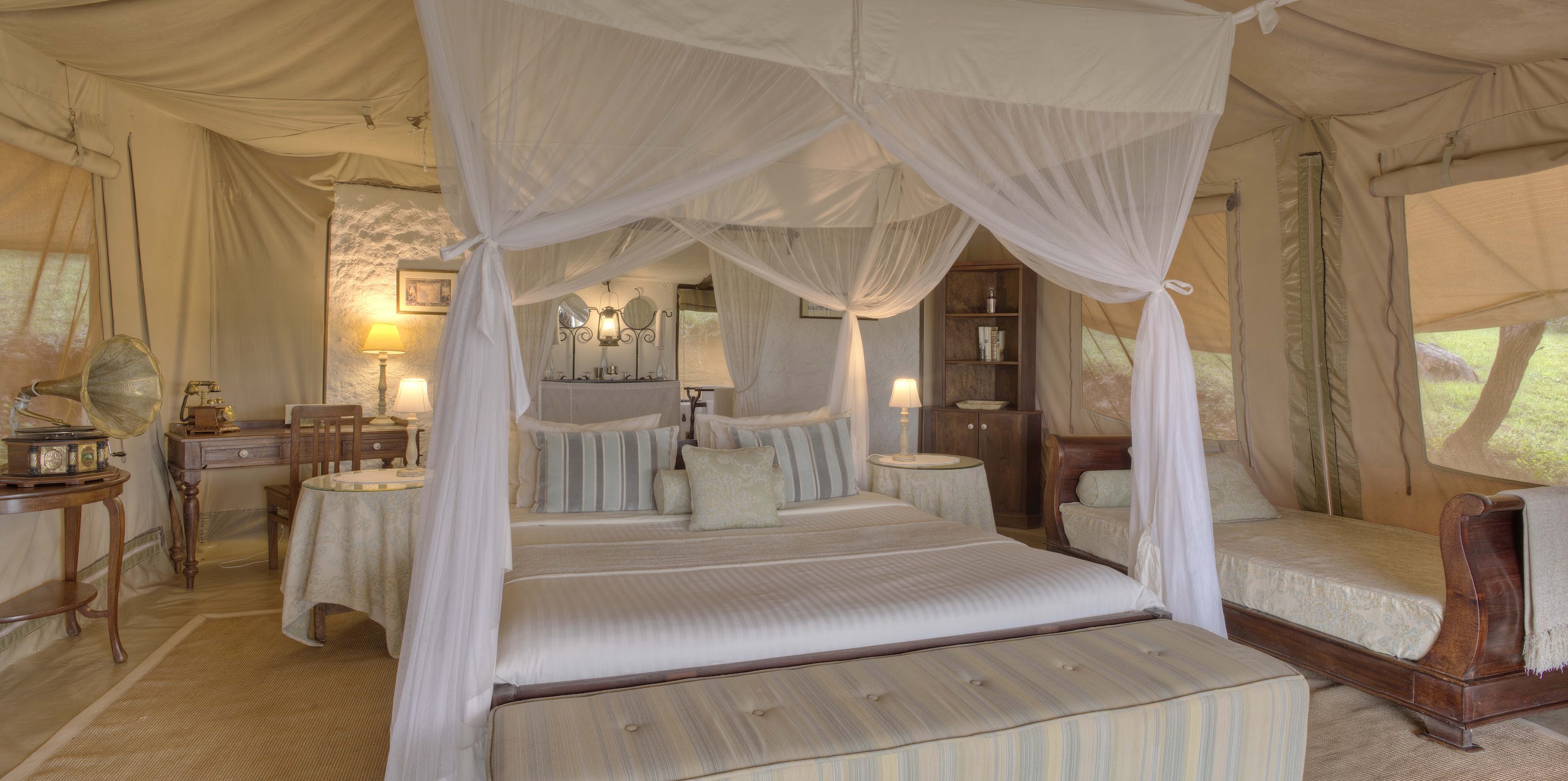 Das luxuriöse Standard-Zelt mit Badezimmer