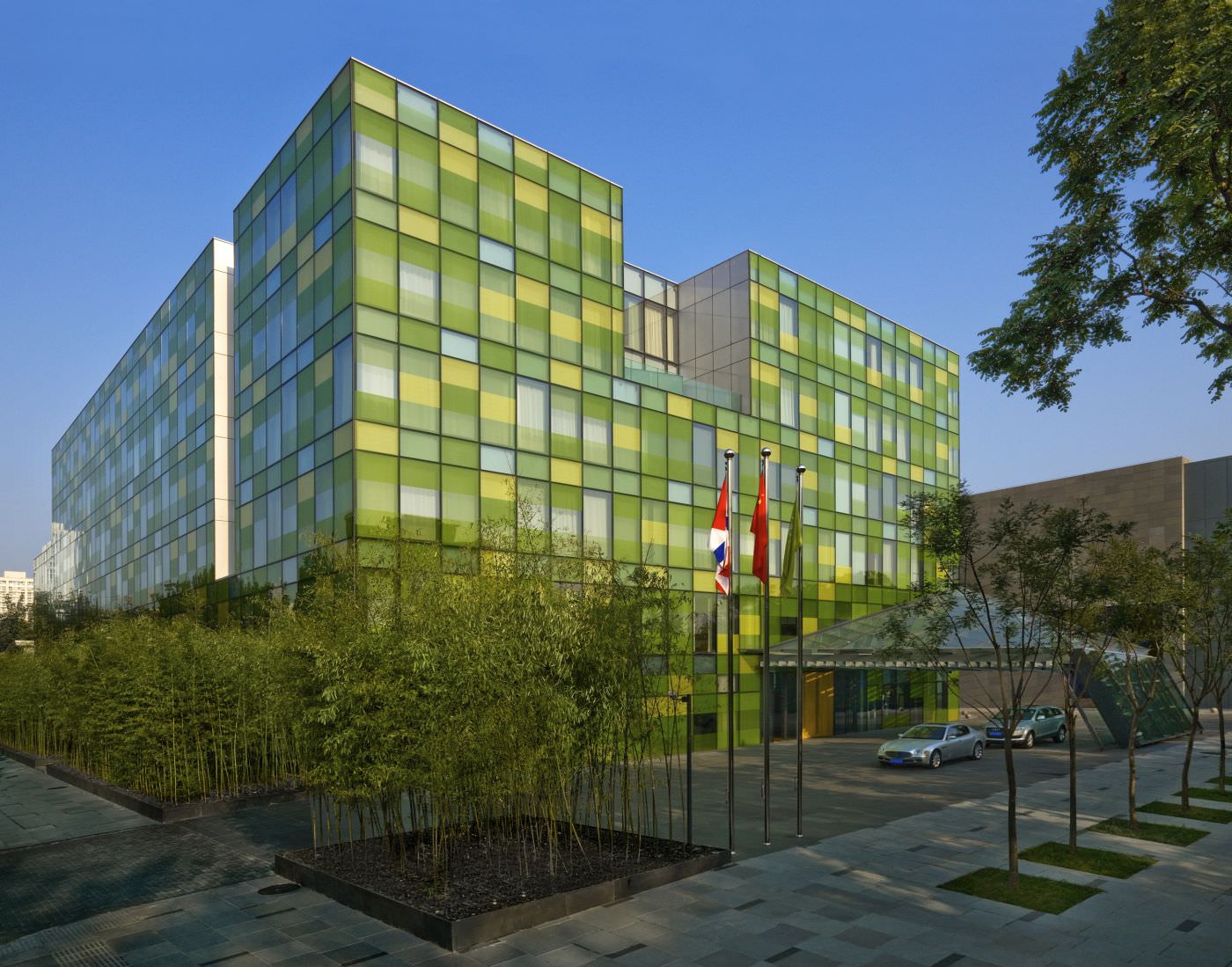 Futuristisches Design der Außenfassade