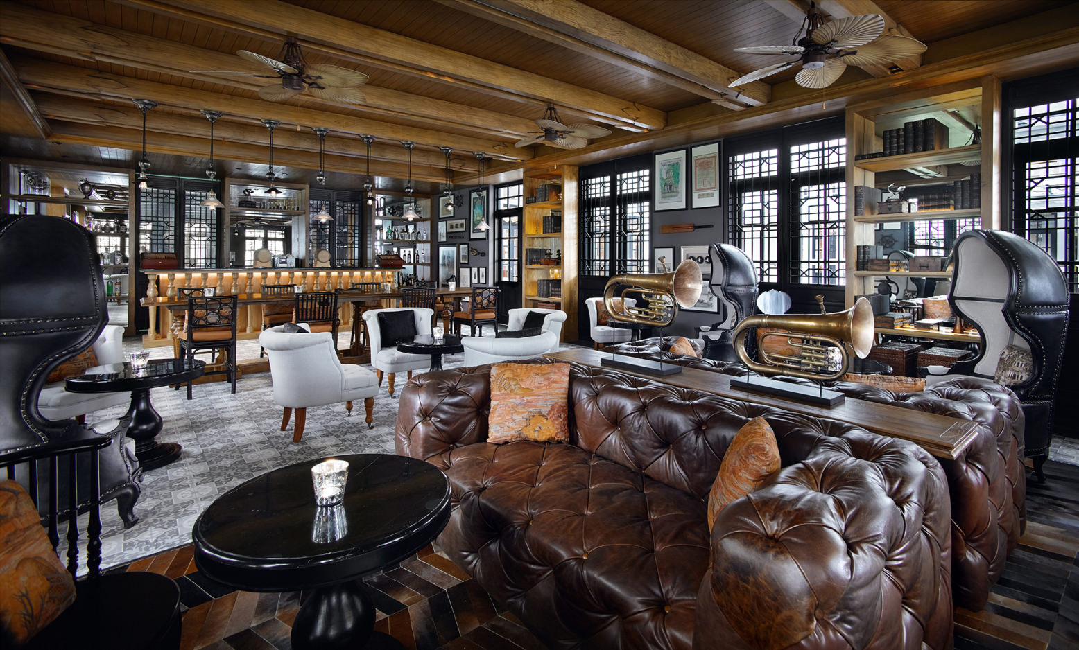 The Bar im Kolonialstil lädt zu Drinks ein