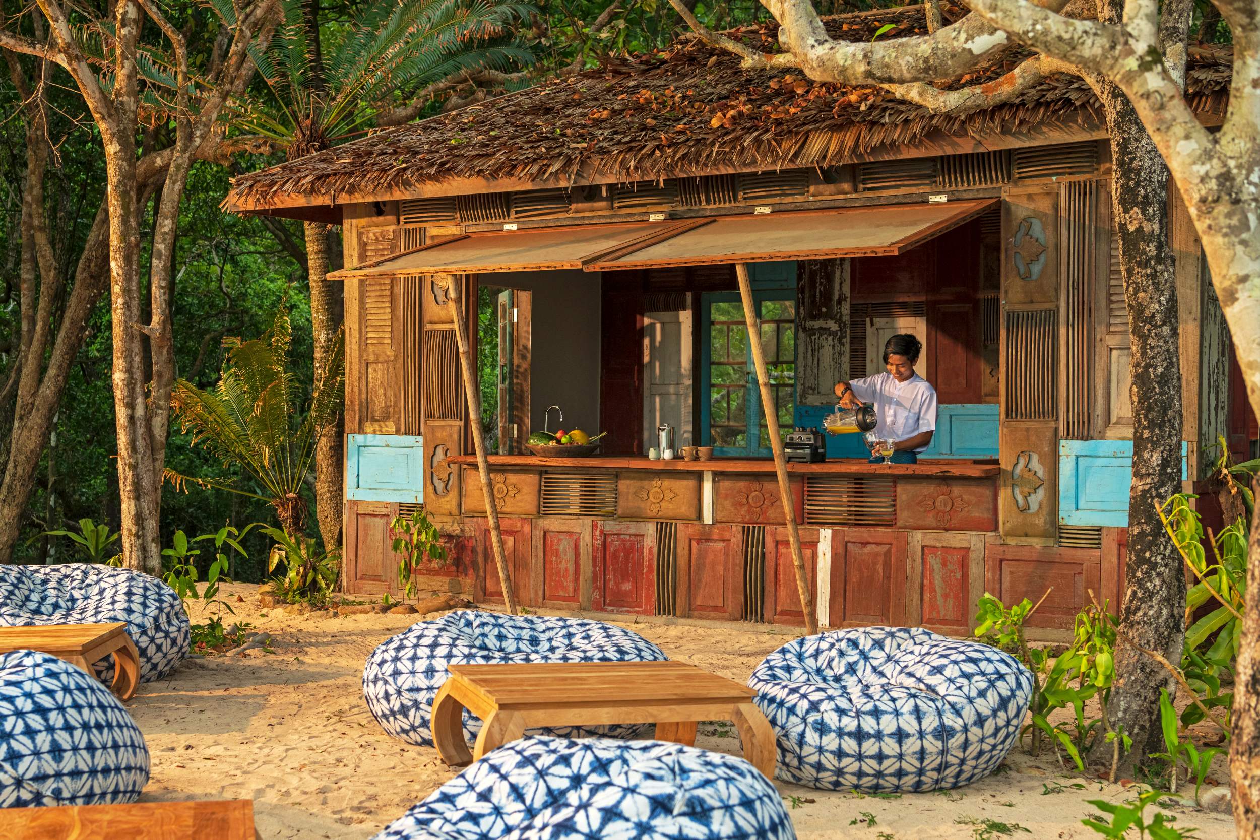 Lehnen Sie sich zurück im River Cafe