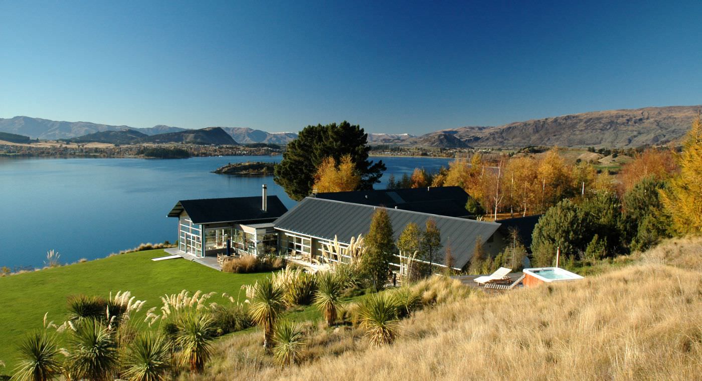 Die Lodge von oben betrachtet