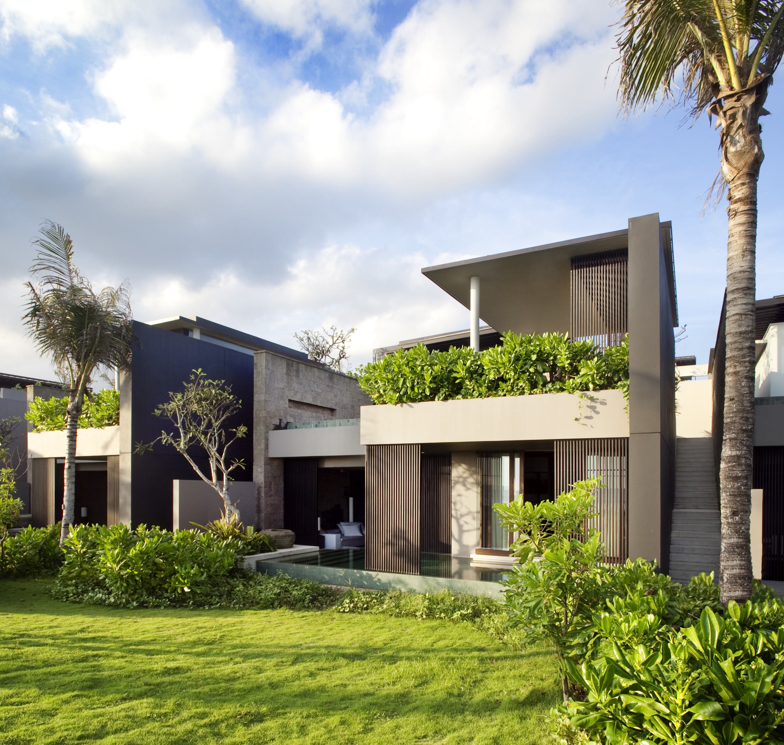 Einheimische Materialien in der Beach Pool Villa