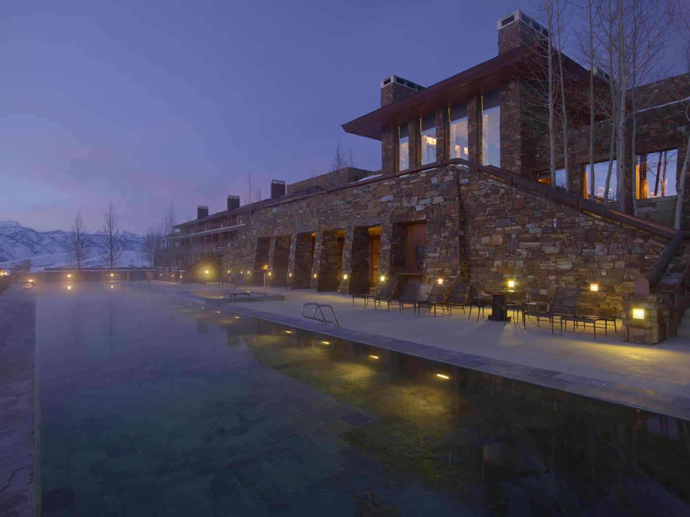 Wunderschöne Abendstimmung im Resort