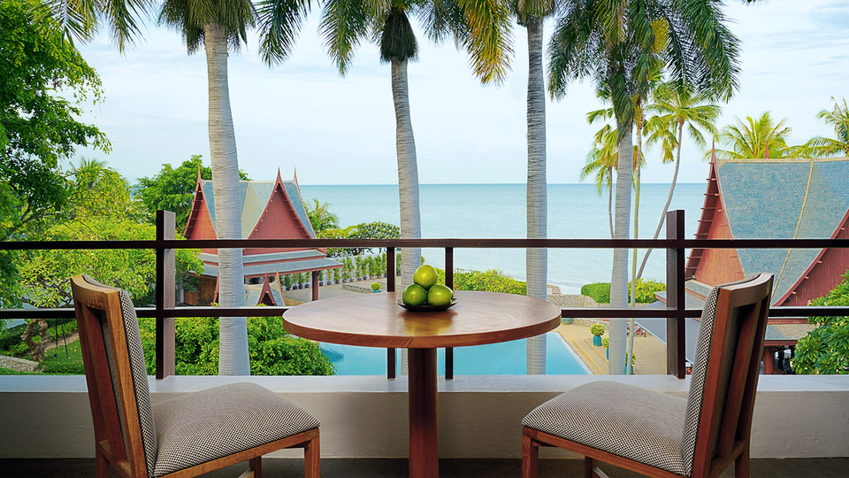 Der gemütliche Balkon des Anchan Rooms