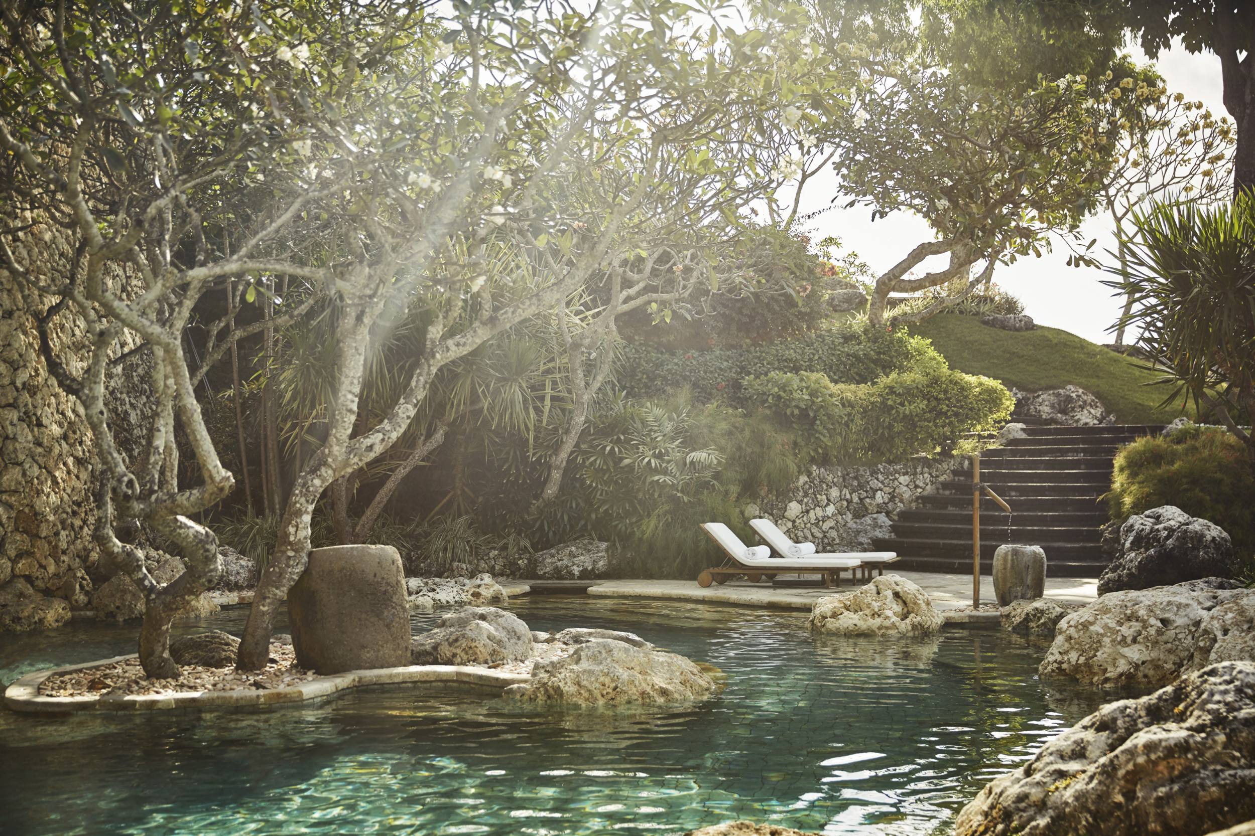 Tropisches Ambiente am Poolbereich