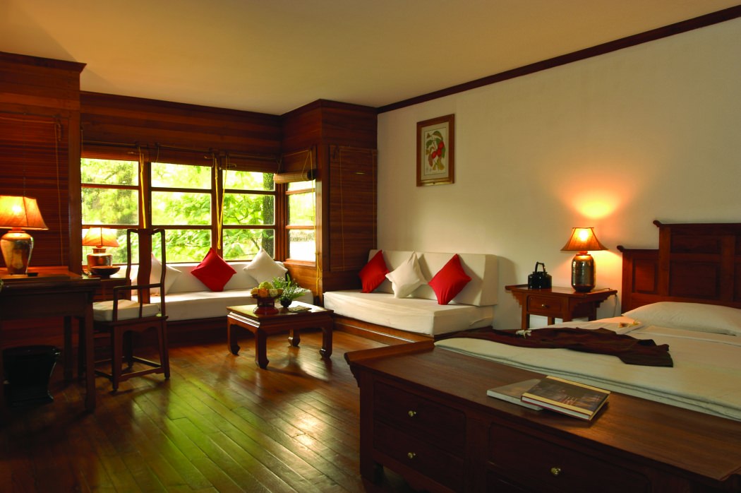 Asiatisches Interieur der Zimmer