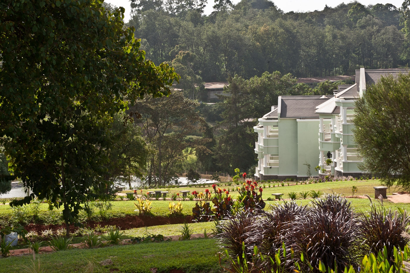 Spazieren Sie durch die Gartenanlage