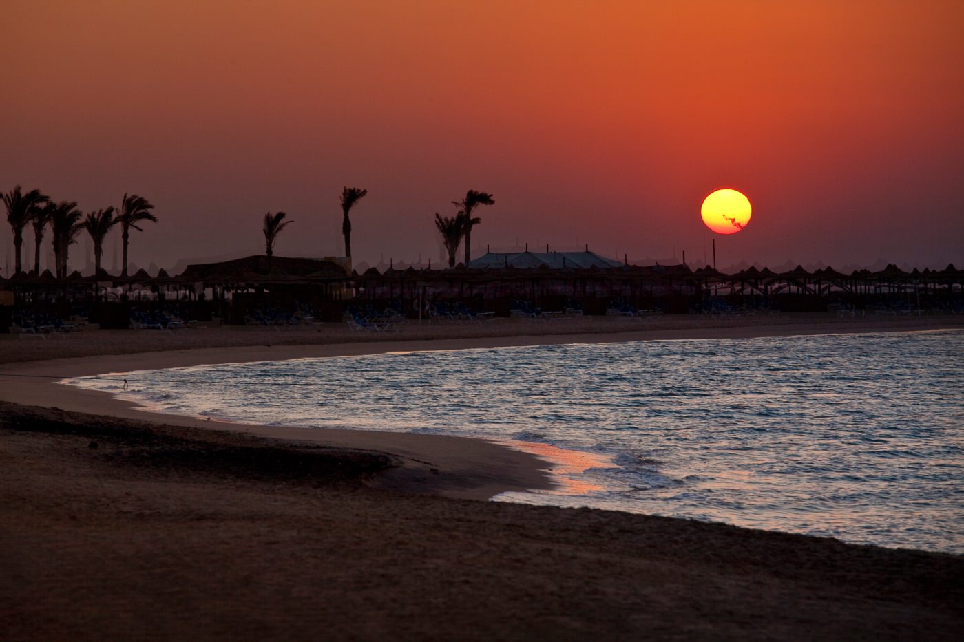 Entspannen Sie beim Sonnenuntergang 