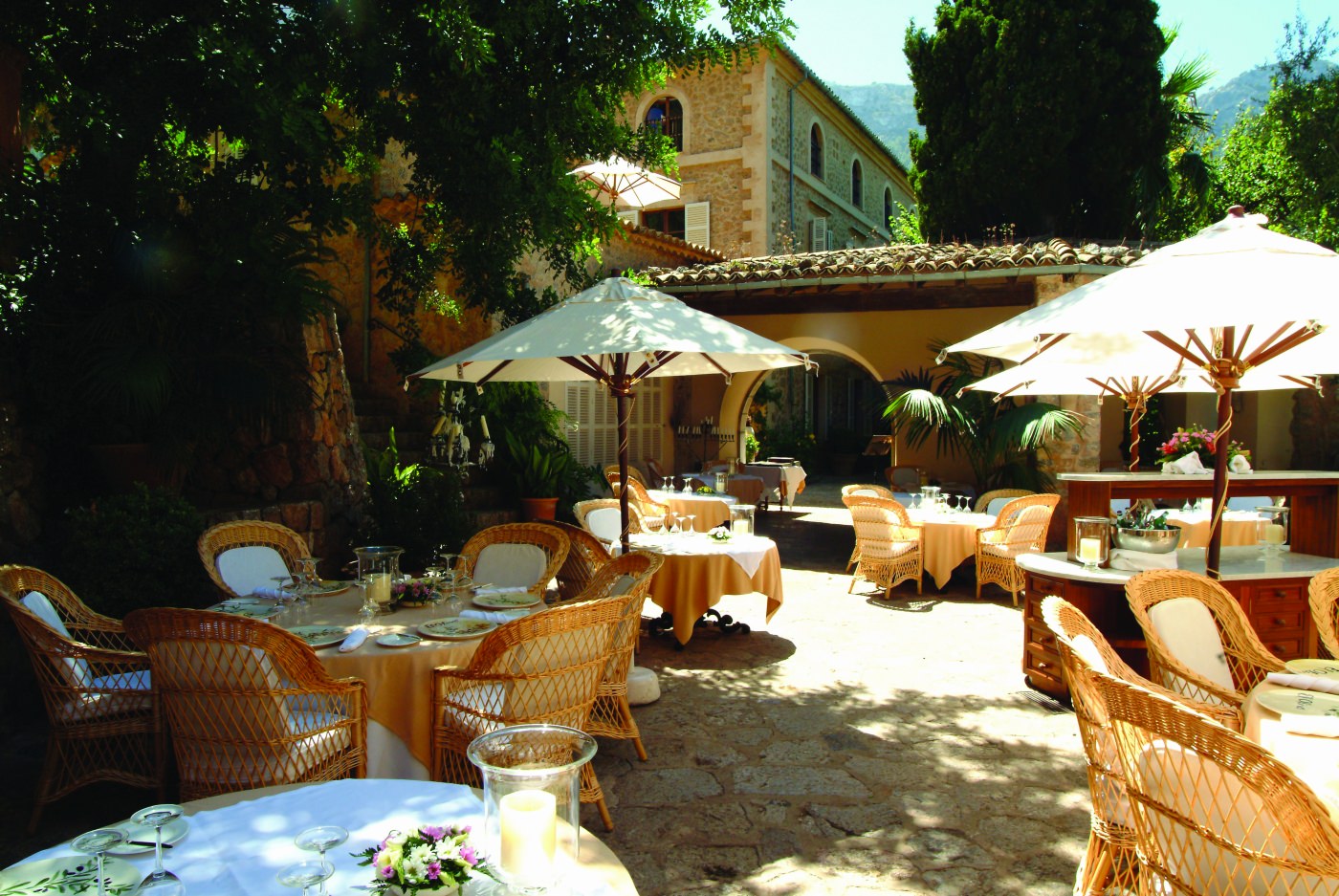 Traumhafte Atmosphäre im Innenhof