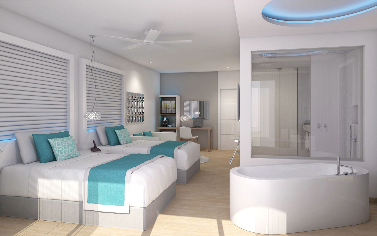 Farbliche Akzente als Blickfang der Zimmer