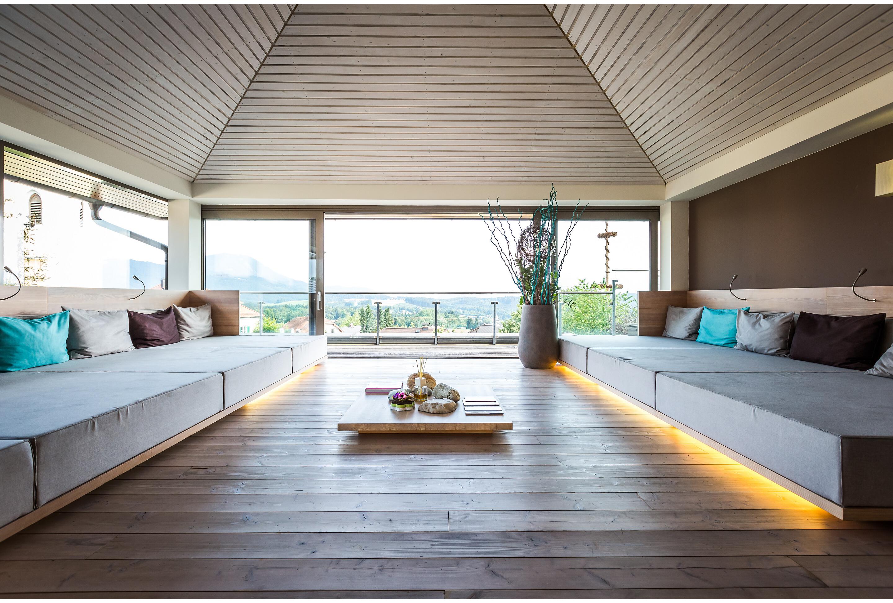 Der Ruhepavillon des Spas im modernen Design