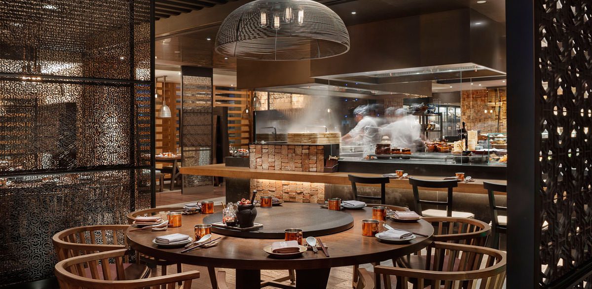 Offene Showküche im Restaurant Country Kitchen