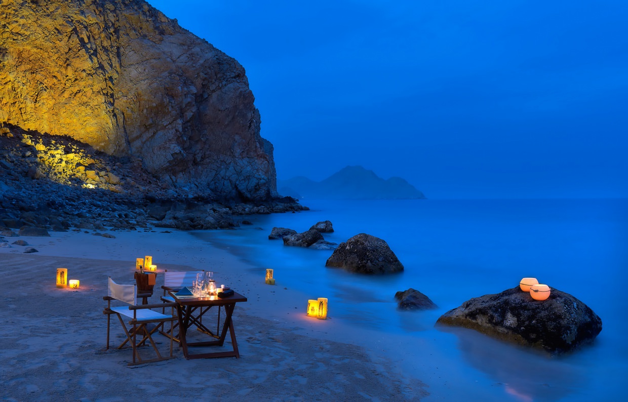 Private dining am Strand