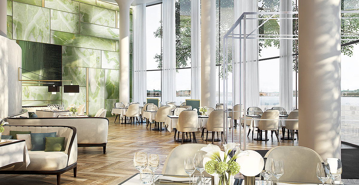 Restaurant mit atemberaubend Blick