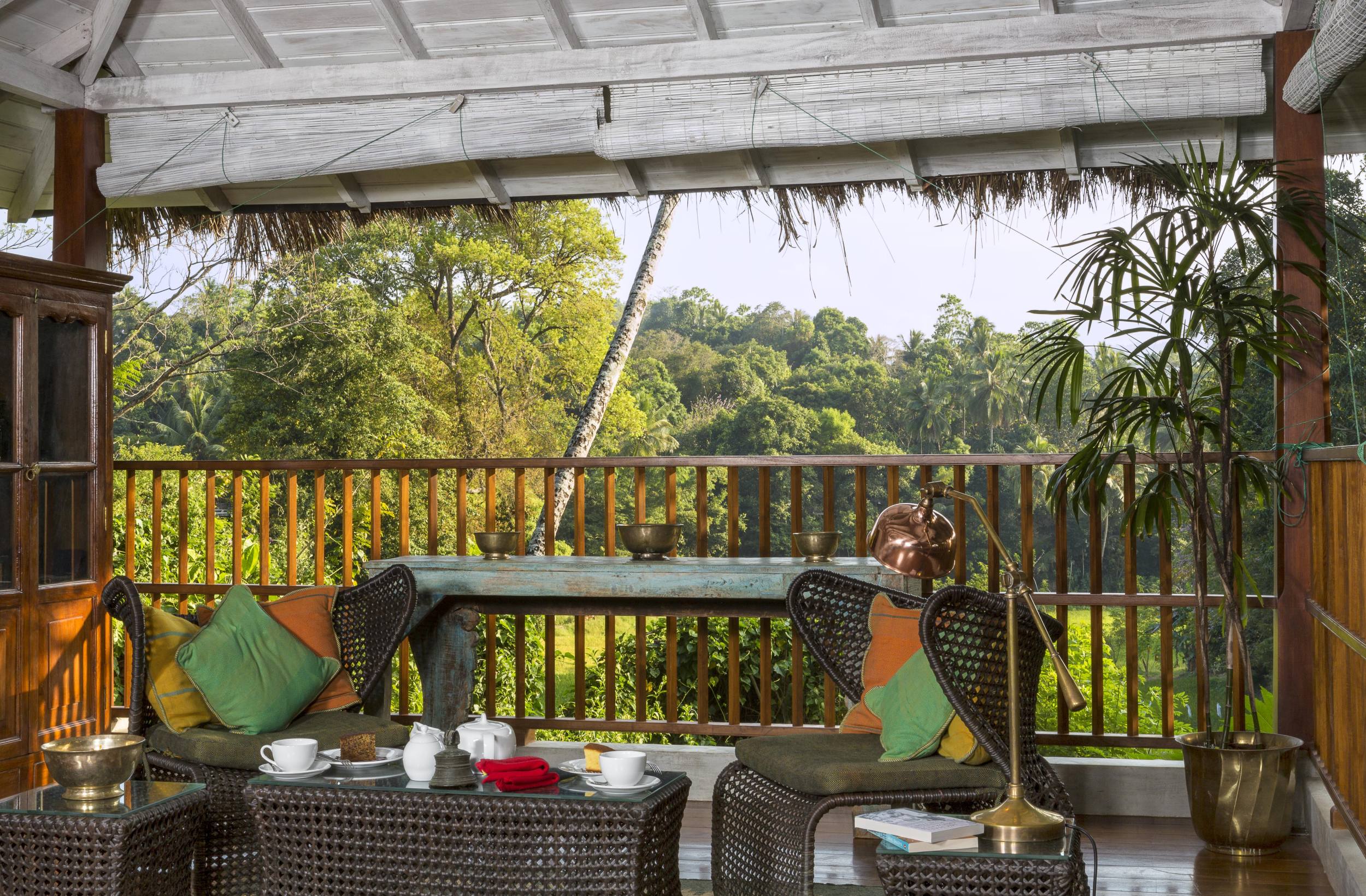 Von der Terrasse haben Sie einen schönen Ausblick ins Grüne