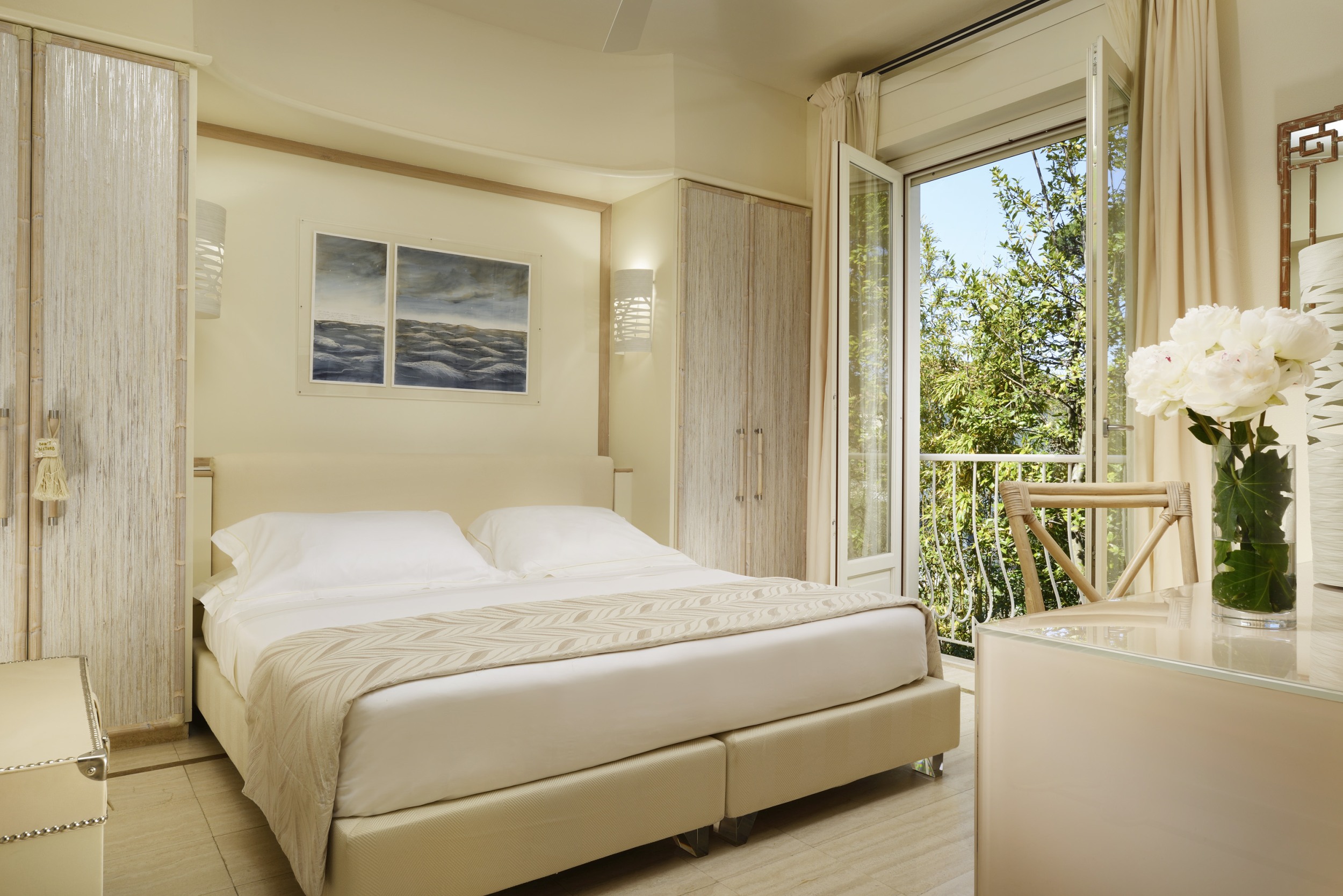 Natürliche Materialien in den Zimmern