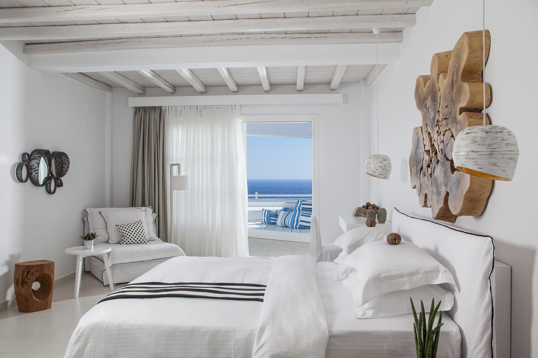 Eines der geschmackvollen Zimmer