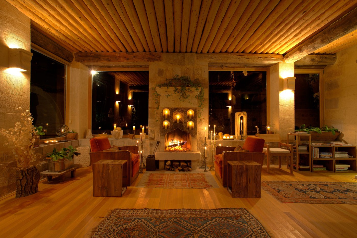 Gemütliches Ambiente am Feuer 