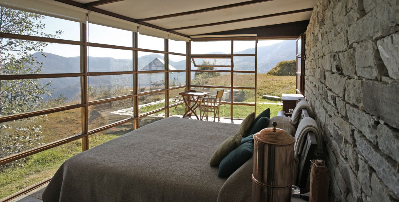 Panoramablick selbst im Bett